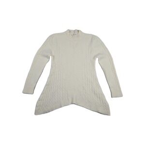 Jon & Anna Contemporary Sweater Women's Small Winter White Cable Knit Round Neck